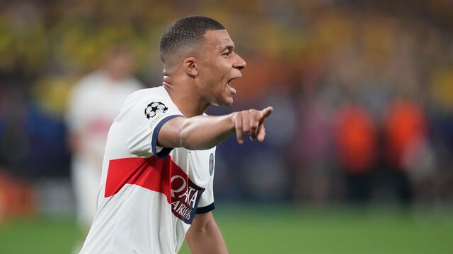 Mbappé, en un partido con el PSG.
