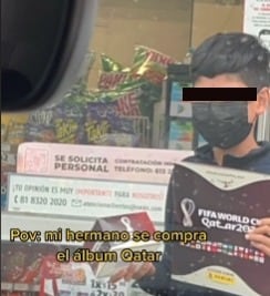 Niño gastó casi 2 mil pesos en su álbum Panini