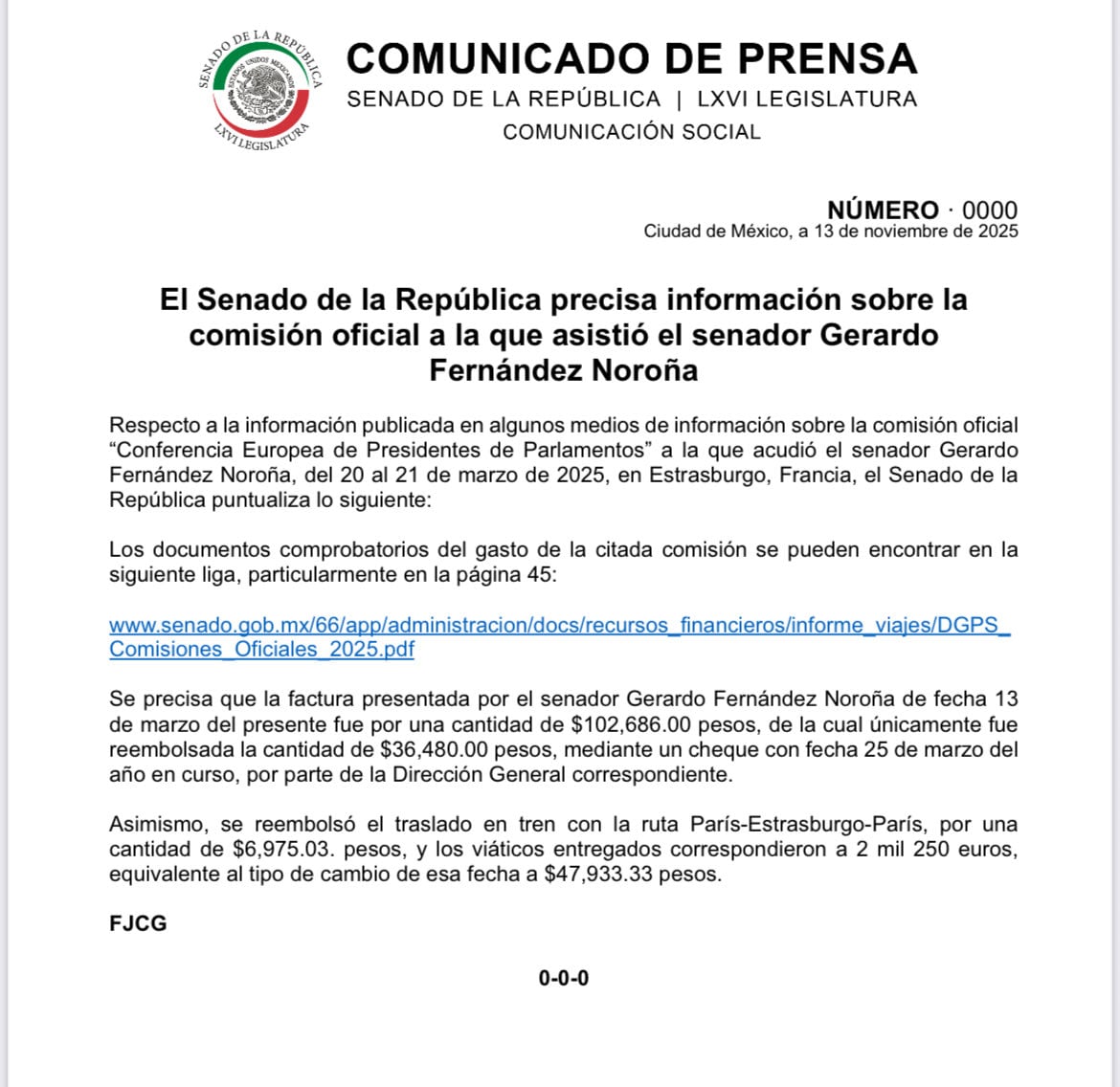 Gerardo Fernández Noroña y su viaje a Francia