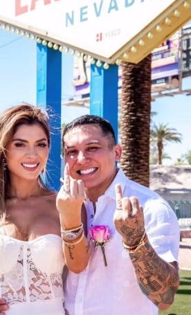 Edwin Luna y Kimberly Flores se casan por segunda vez en Las Vegas