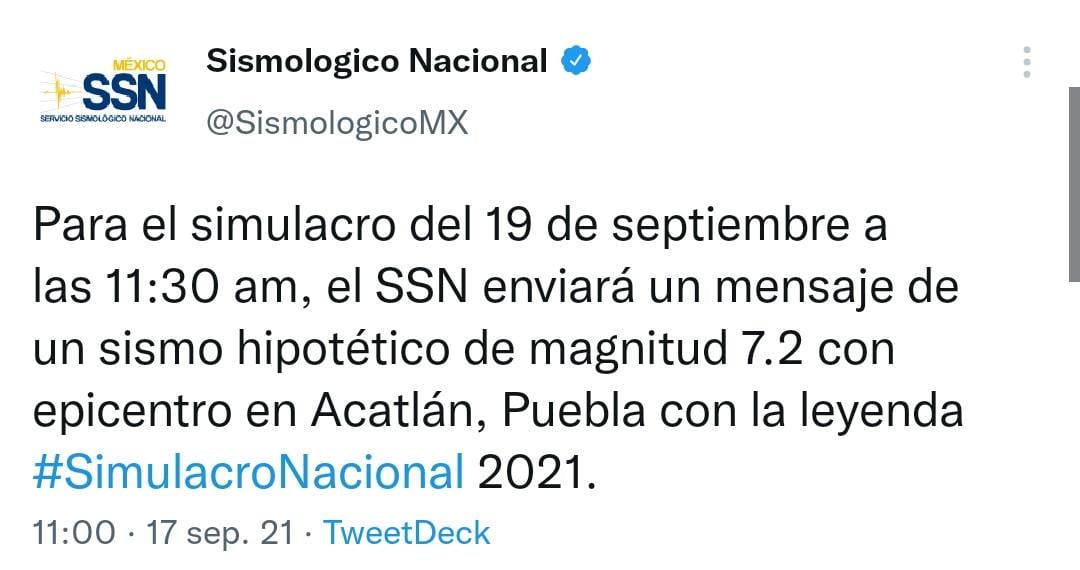 Simulacro Nacional 2021