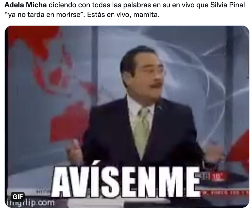 Memes de Adela Micha sobre comentario de Silvia Pinal