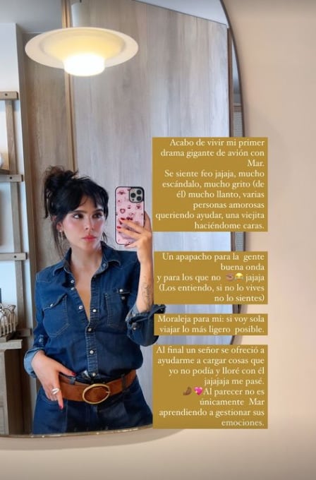 Yuya viajó con su hijo en un avión y le manda “huevos” a los pasajeros que se molestaron con el pequeño por ir llorando