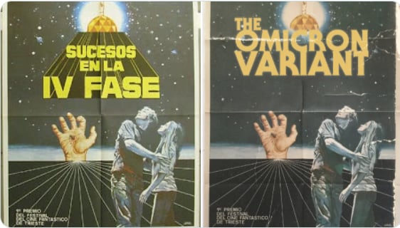 Cartel falso película Ómicron