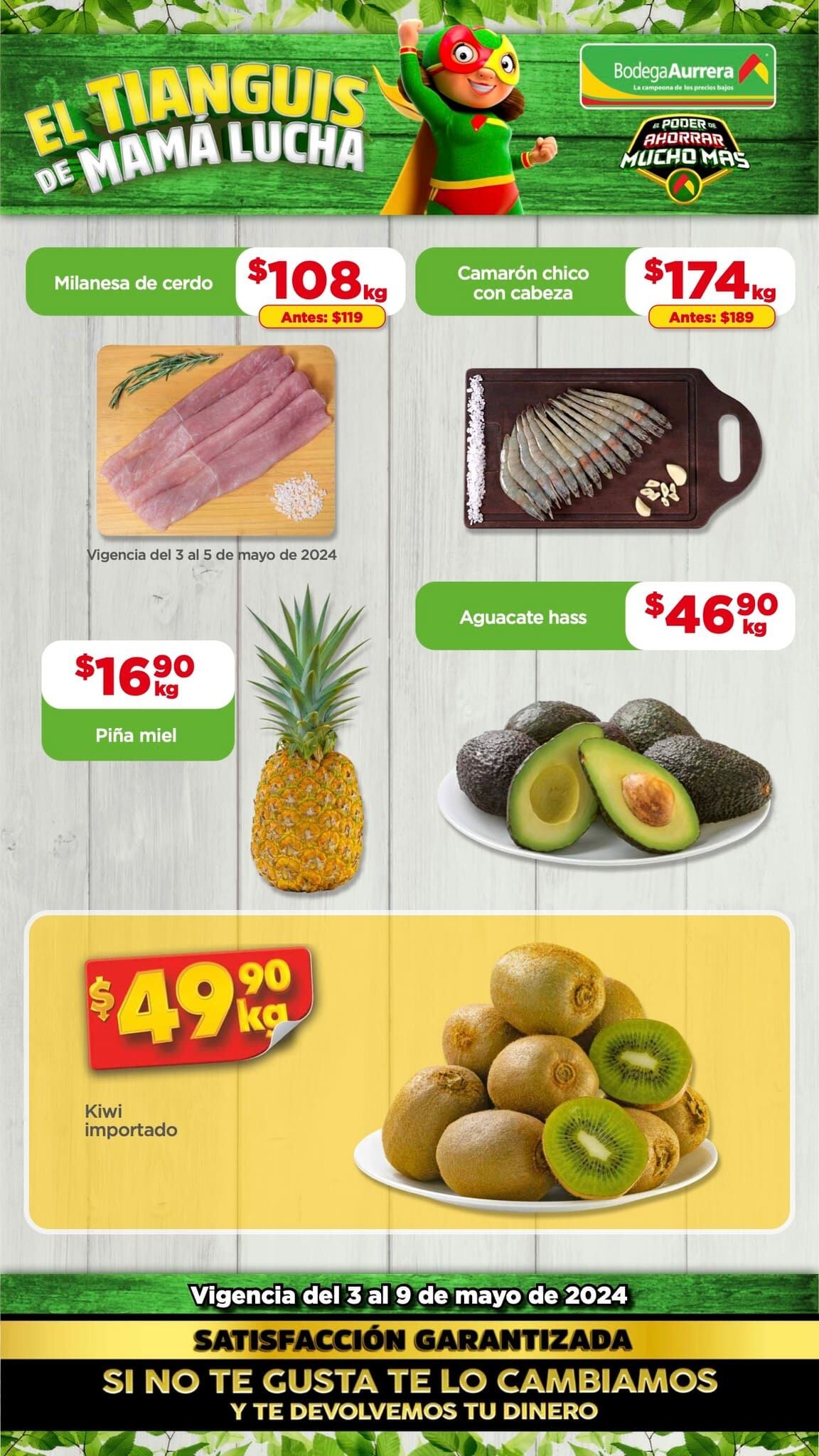 Bodega Aurrerá tianguis de frutas y verduras de hoy al 9 de mayo 2024