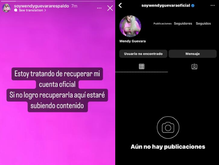 Dan de baja Instagram de Wendy Guevara y surgieron páginas falsas de respaldo
