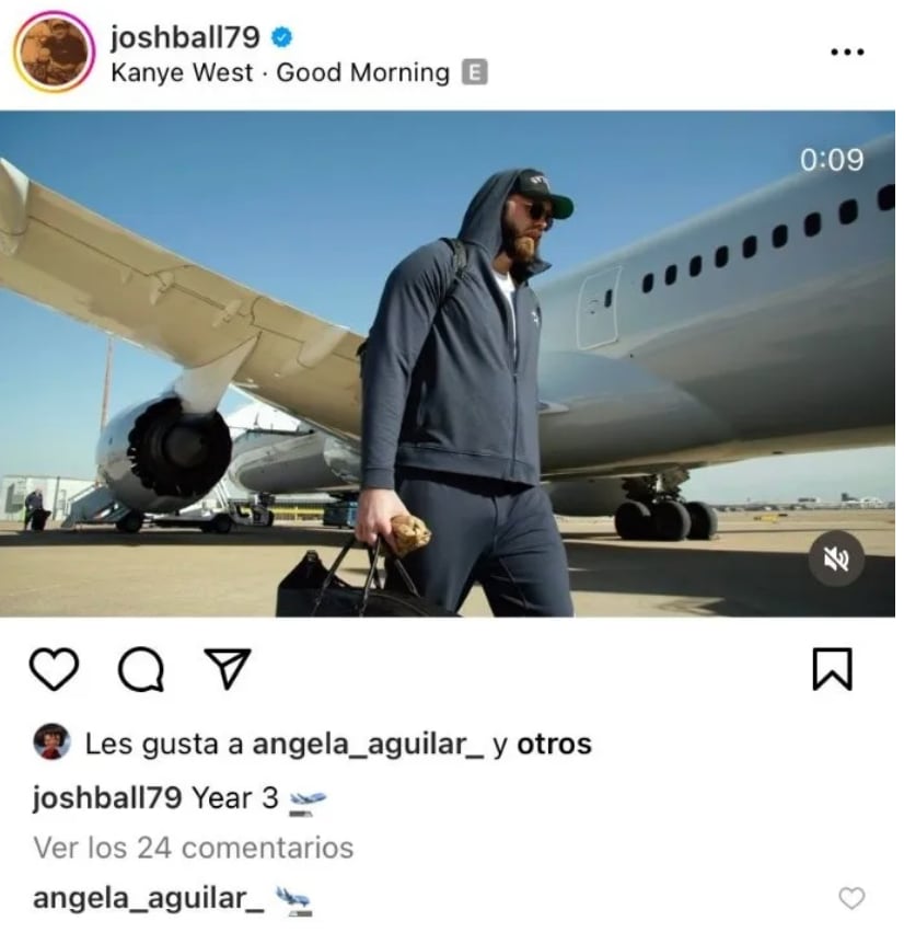Ángela Aguilar y Josh Ball no ocultan su amor en redes sociales