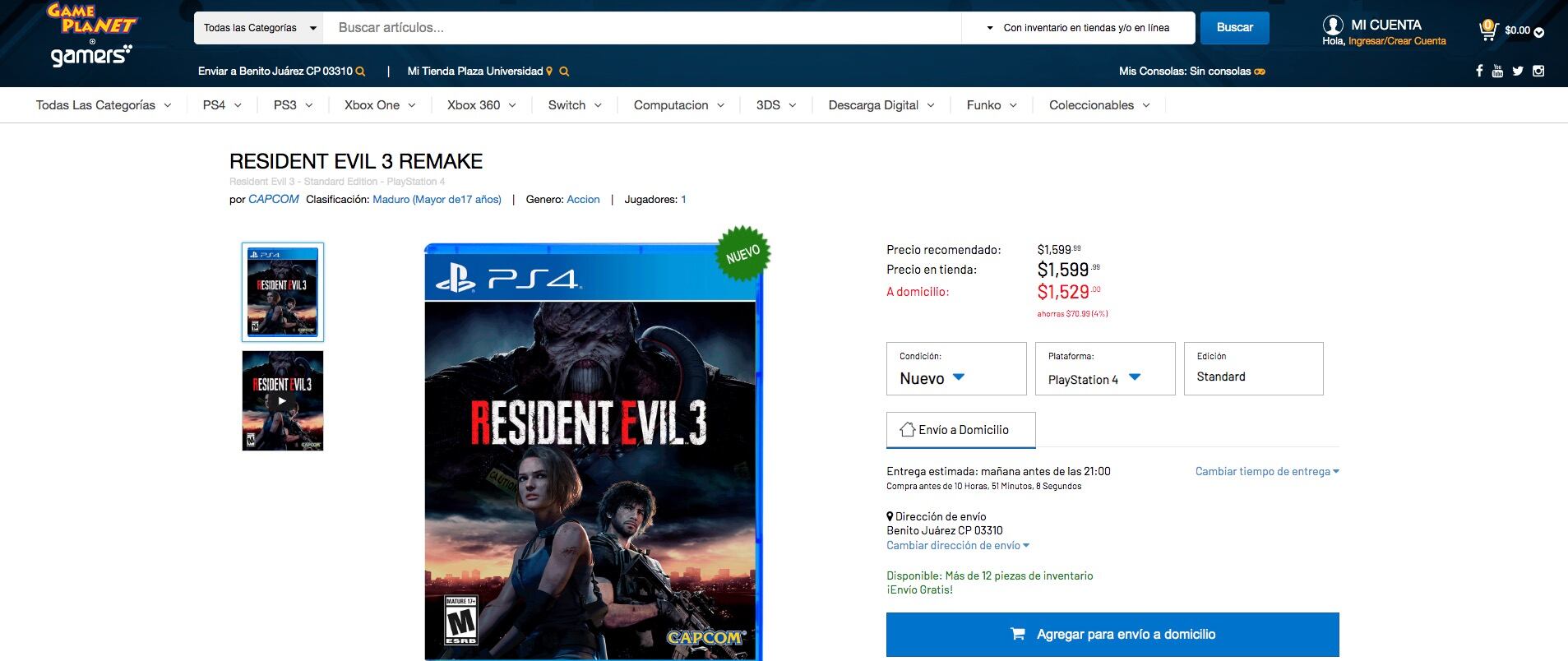 Resident Evil 3 México