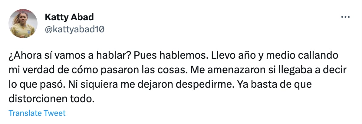Katty Martínez mensaje