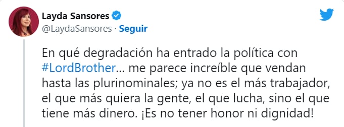 Layda Sansores reprocha a Alejandro Moreno venta de diputaciones plurinominales