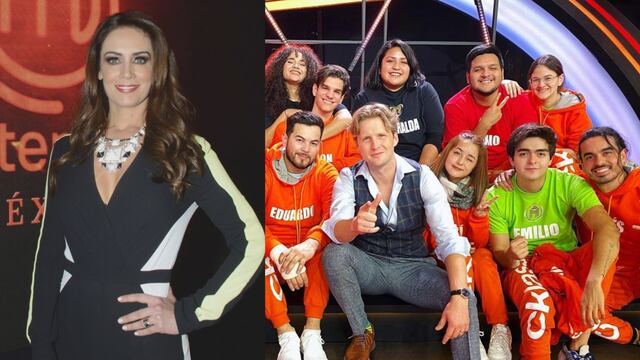 Anette Michel y alumnos de La Academia.