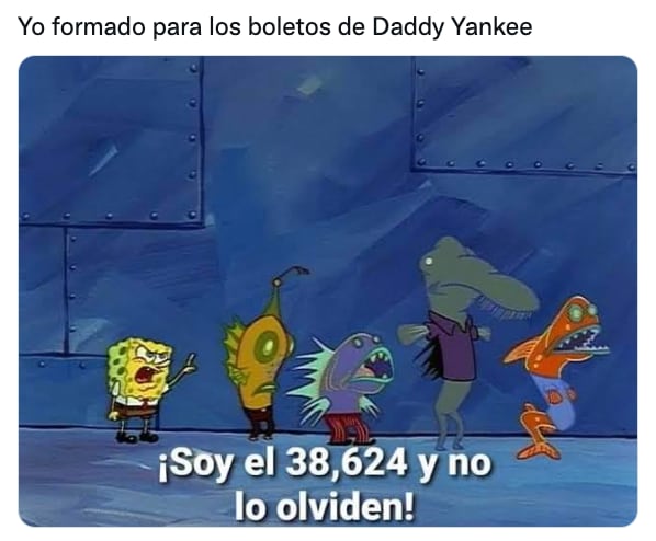 Meme de boletos agotados para Daddy Yankee