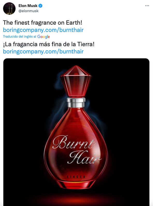 Burnt Hair, perfume de Elon Musk