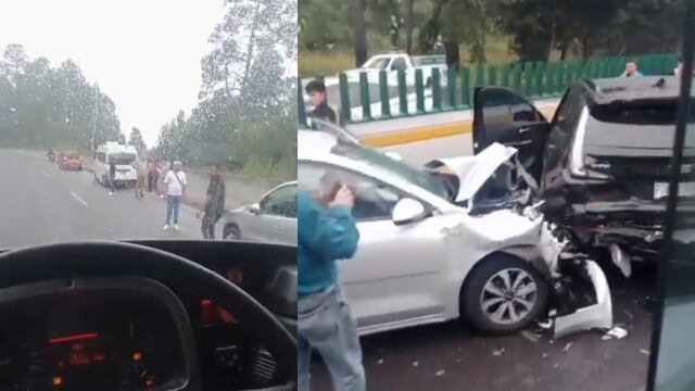 ¿Qué pasó en la carretera México-Cuernavaca? Choque provoca carambola y caos vial