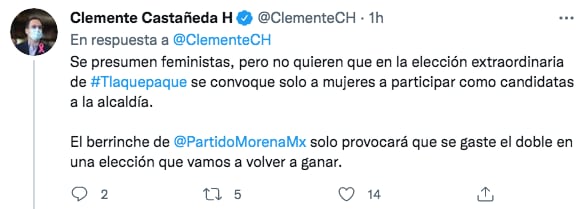 Tuit de Clemente Castañeda