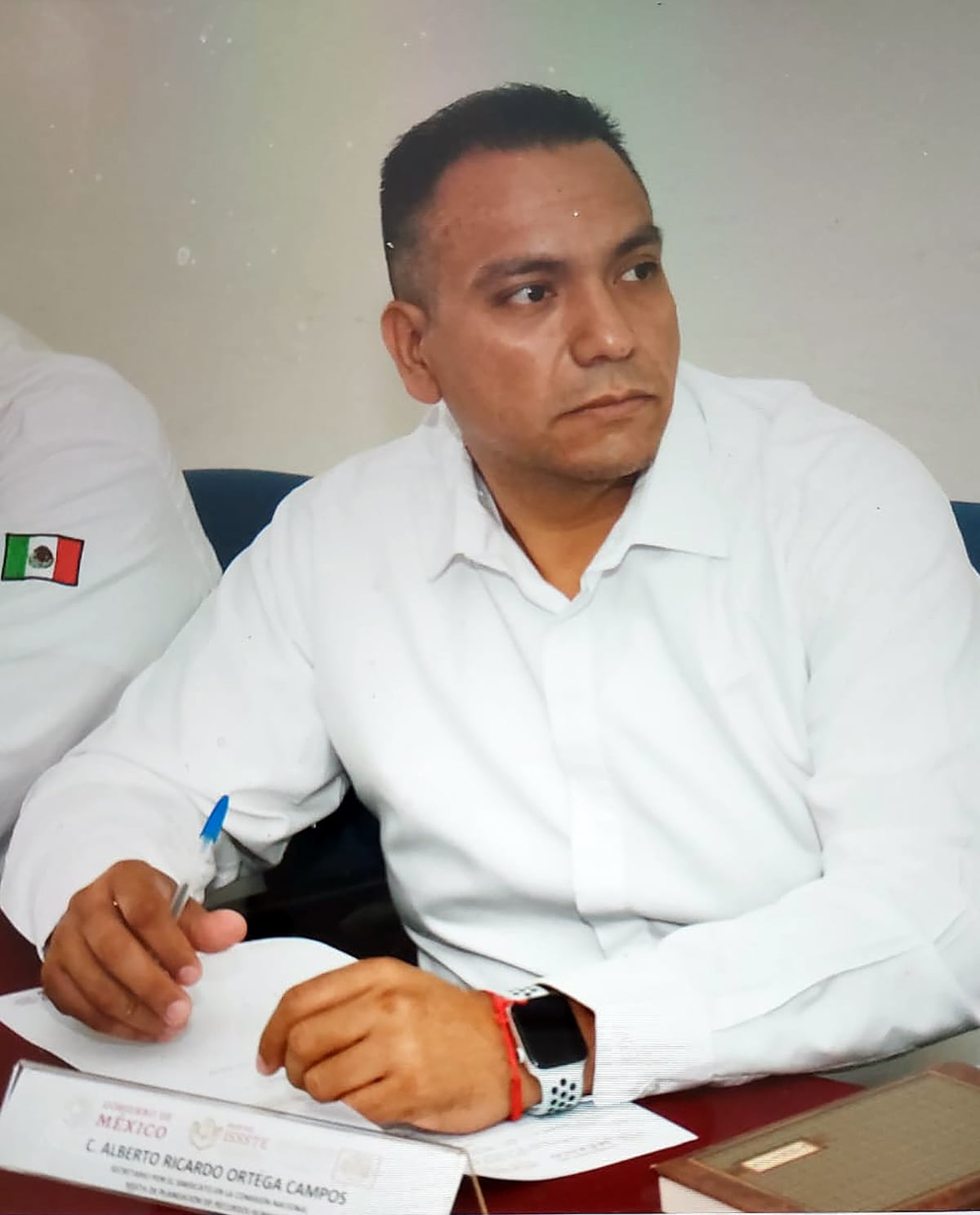 Alberto Ricardo Ortega Campos presidente de la comisión nacional de auxilios del SNTISSSTE