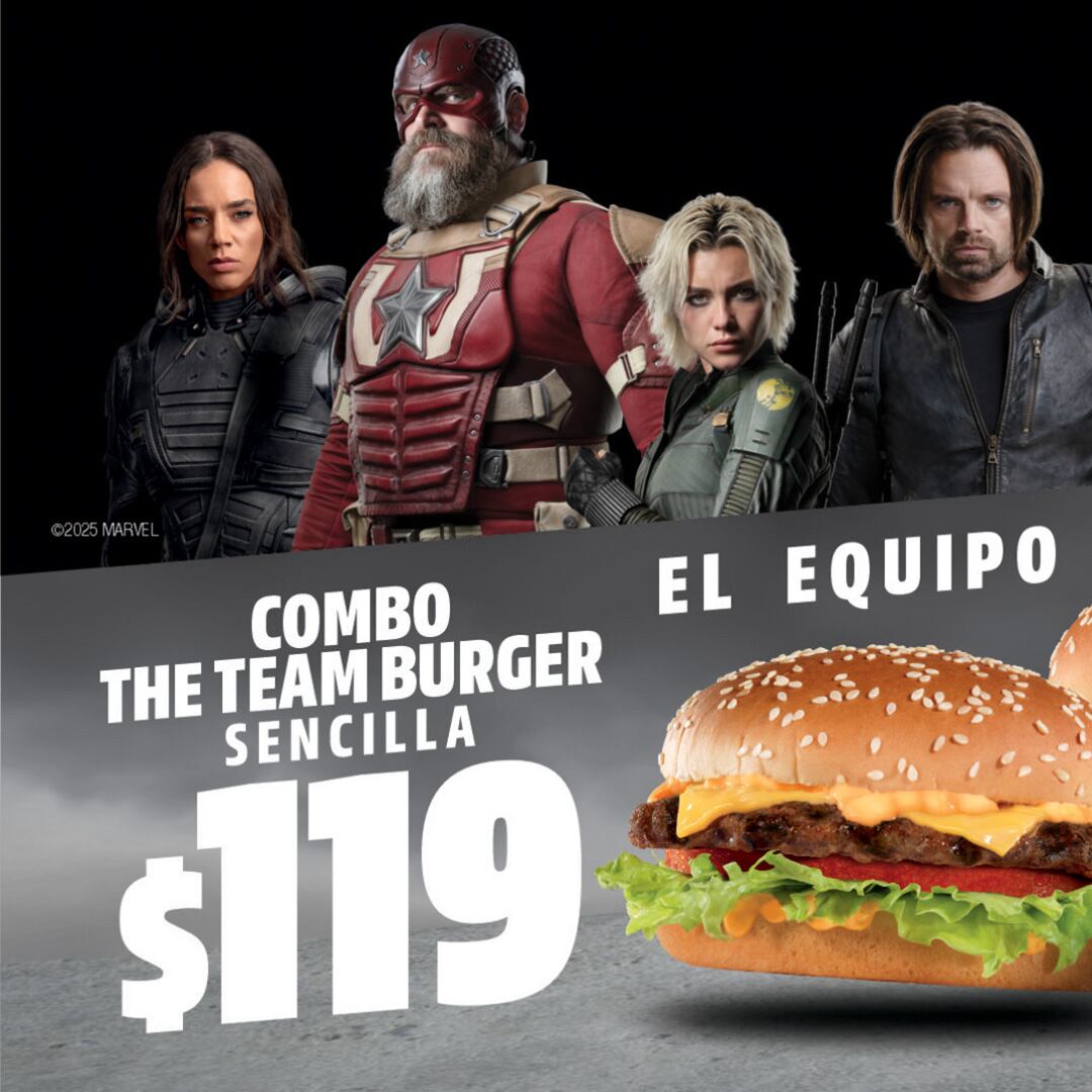 Combo The Team Burger en Carl’s Jr. de “Thunderbolts” de Marvel