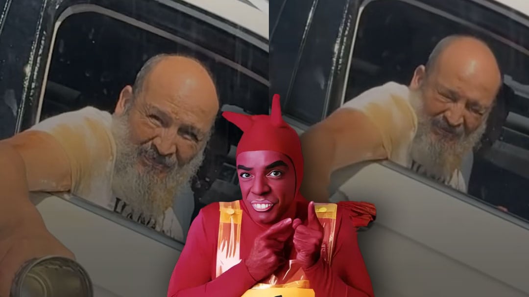 VIDEO: Lanzó café por la ventana y recibió su castigo en segundos