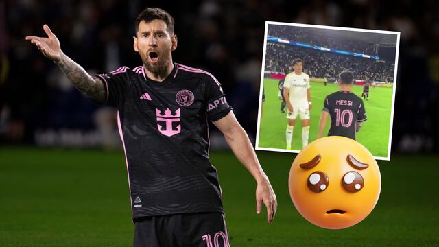 Messi molesto en el partido Inter Miami vs LA Galaxy