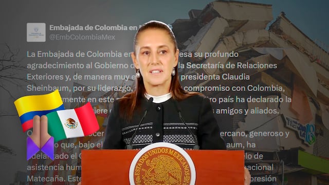 Embajada de Colombia agradece a Sheinbaum ayuda de México tras terremoto