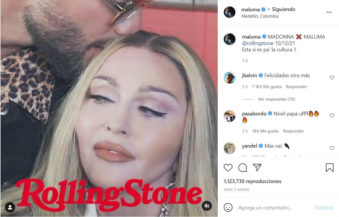 Maluma y Madonna en Rolling Stone