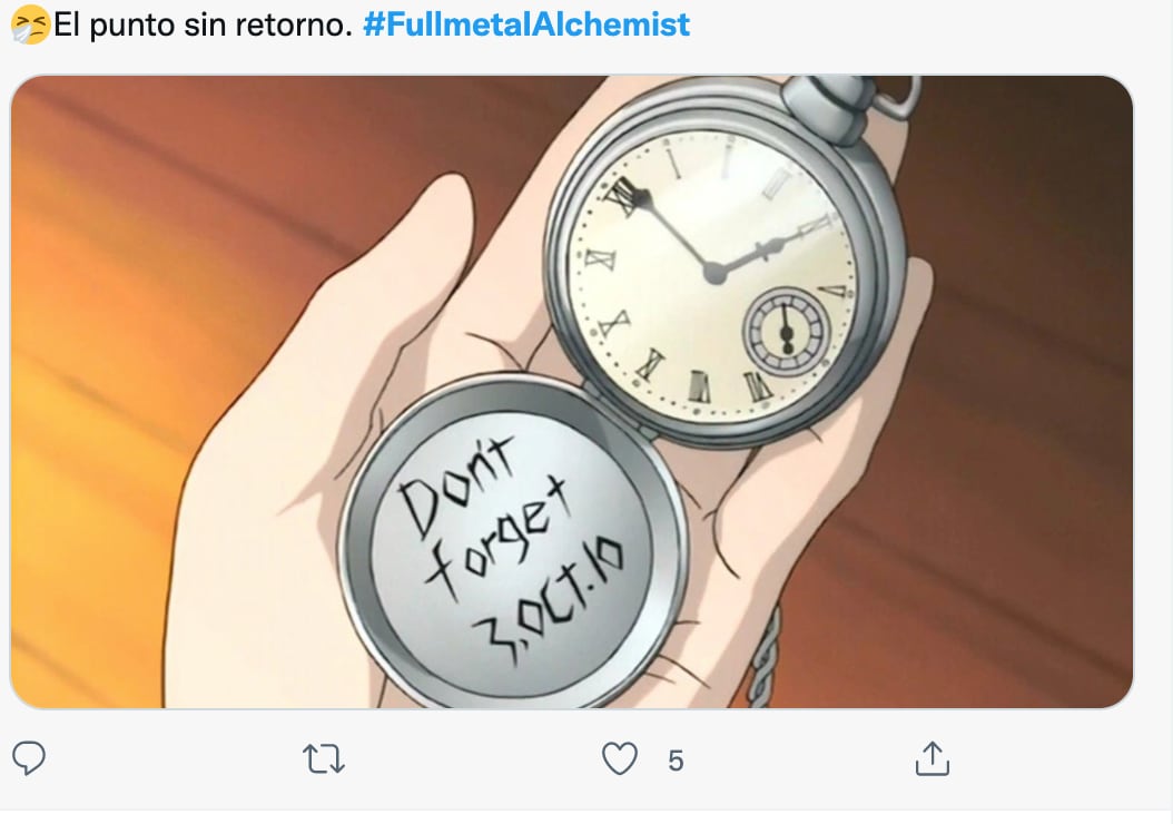 Recuerdan a 'Fullmetal Alchemist' este 3 de octubre