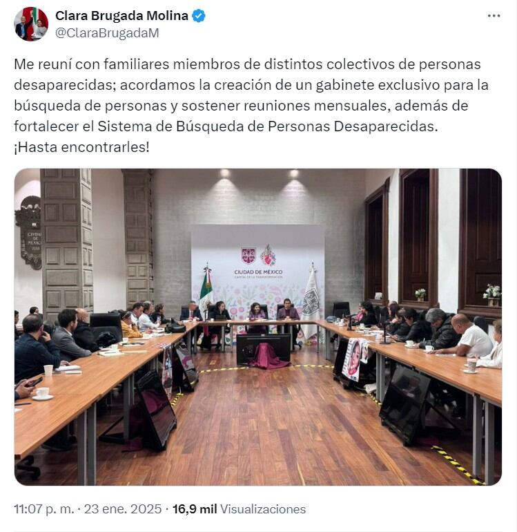 Clara Brugada anuncia gabinete especial