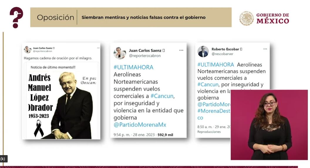 Quién es quién en las mentiras de la semana, mañanera 1 de febrero