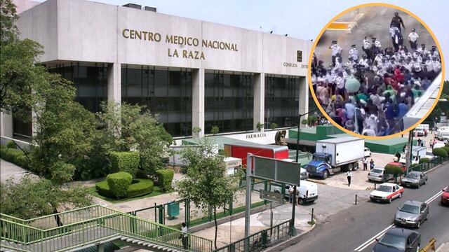 VIDEO: Trabajadores del Hospital La Raza se enfrentan a Policías Federales