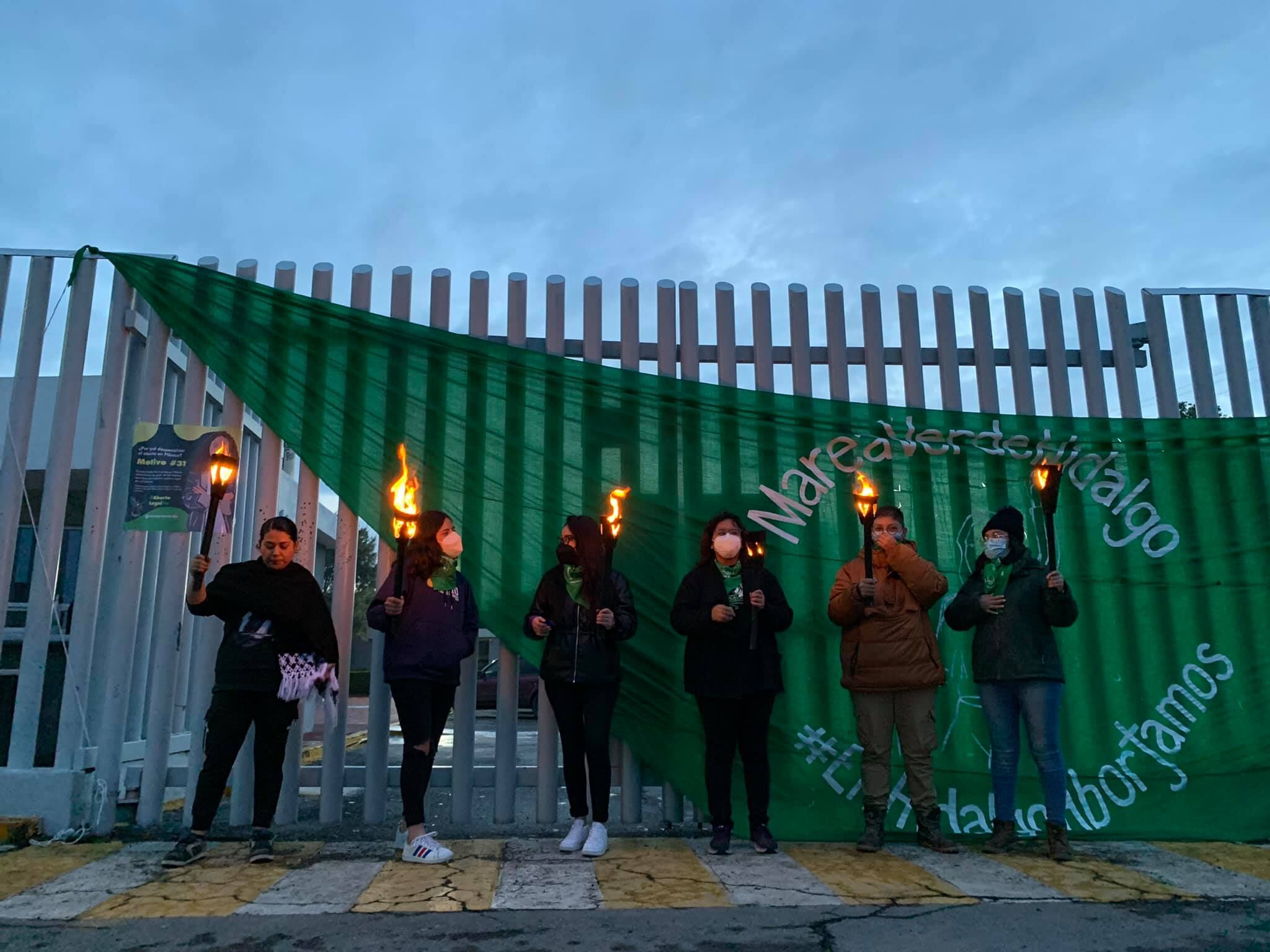 Protesta en el Congreso de Hidalgo
