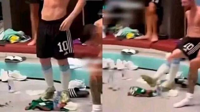 Lionel Messi patea playera de la selección mexicana de futbol
