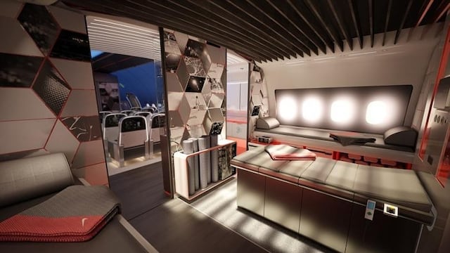 La empresa Teague, junto a Nike, crean el avión del futuro para evitar la fátiga de los deportistas profesionales en los viajes.