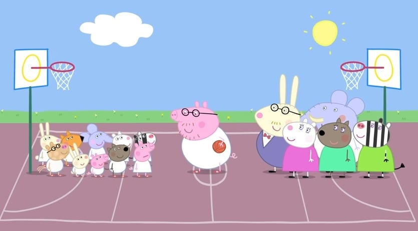 Peppa Pig capítulo Juguemos al baloncesto