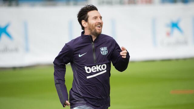 Messi reapareció en el entrenamiento del Barça