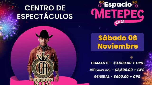 Christian Nodal cancela su presentación en ‘la Feria de Metepec 2021’