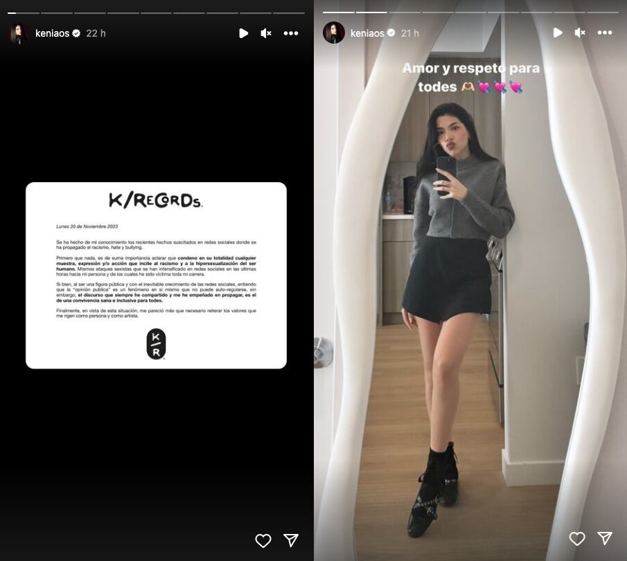 Kenia Os y el comunicado con el que le puso punto final a los ataques en su contra