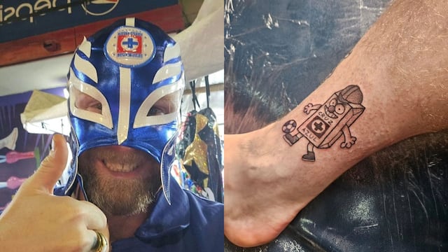Estrella de rock se rinde ante Cruz Azul y tatúa a Costalito en su piel