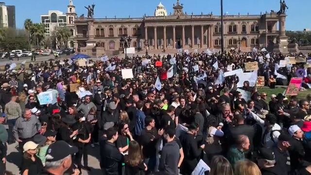 Protesta contra la Refinería de Cadereyta en Nuevo León