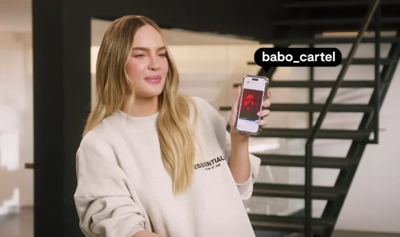 Belinda presume mensajes privados que le manda Babo