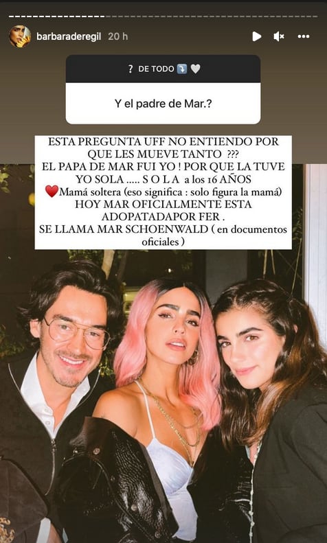 Bárbara de Regil responde quién es el papá de Mar de Regil.