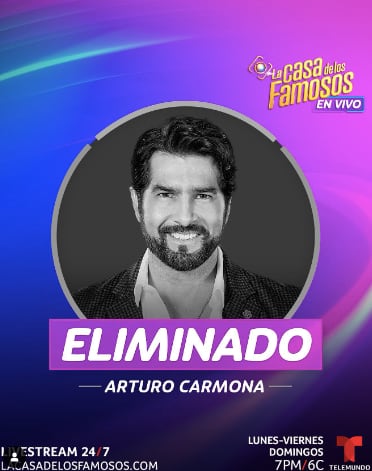Arturo Carmona eliminado de La Casa de los Famosos 3