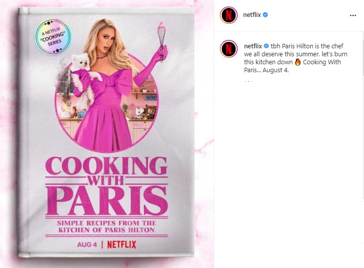 Instagram; Netflix habla sobre la nueva serie de Paris Hilton.