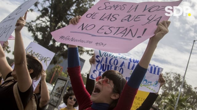 Protesta 8M en Tijuana.