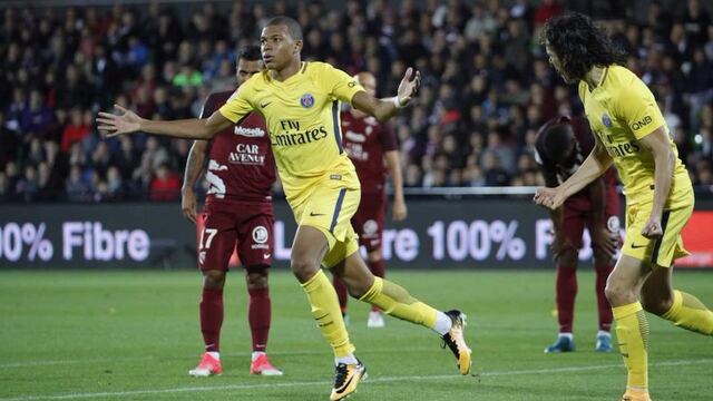 Mbappé anotó en su debut con el cuadro parisino