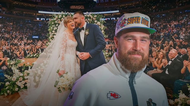 Travis Kelce se refiere a Taylor Swift como “su esposa” en evento público a semanas de su boda