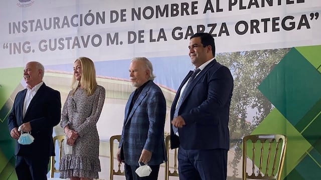 Plantel del Conalep lleva nombre de Gustavo Mario de la Garza Ortega. Foto/Plácido Garza