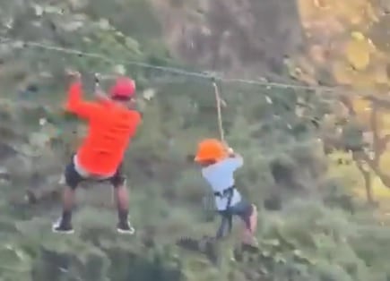 Niño cae de tirolesa del Parque Fundidora de Monterrey