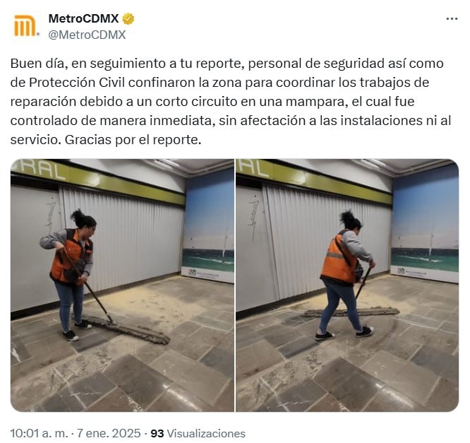 Reportan fuego y corto circuito en estación Hospital General de la Línea 3 del Metro CDMX