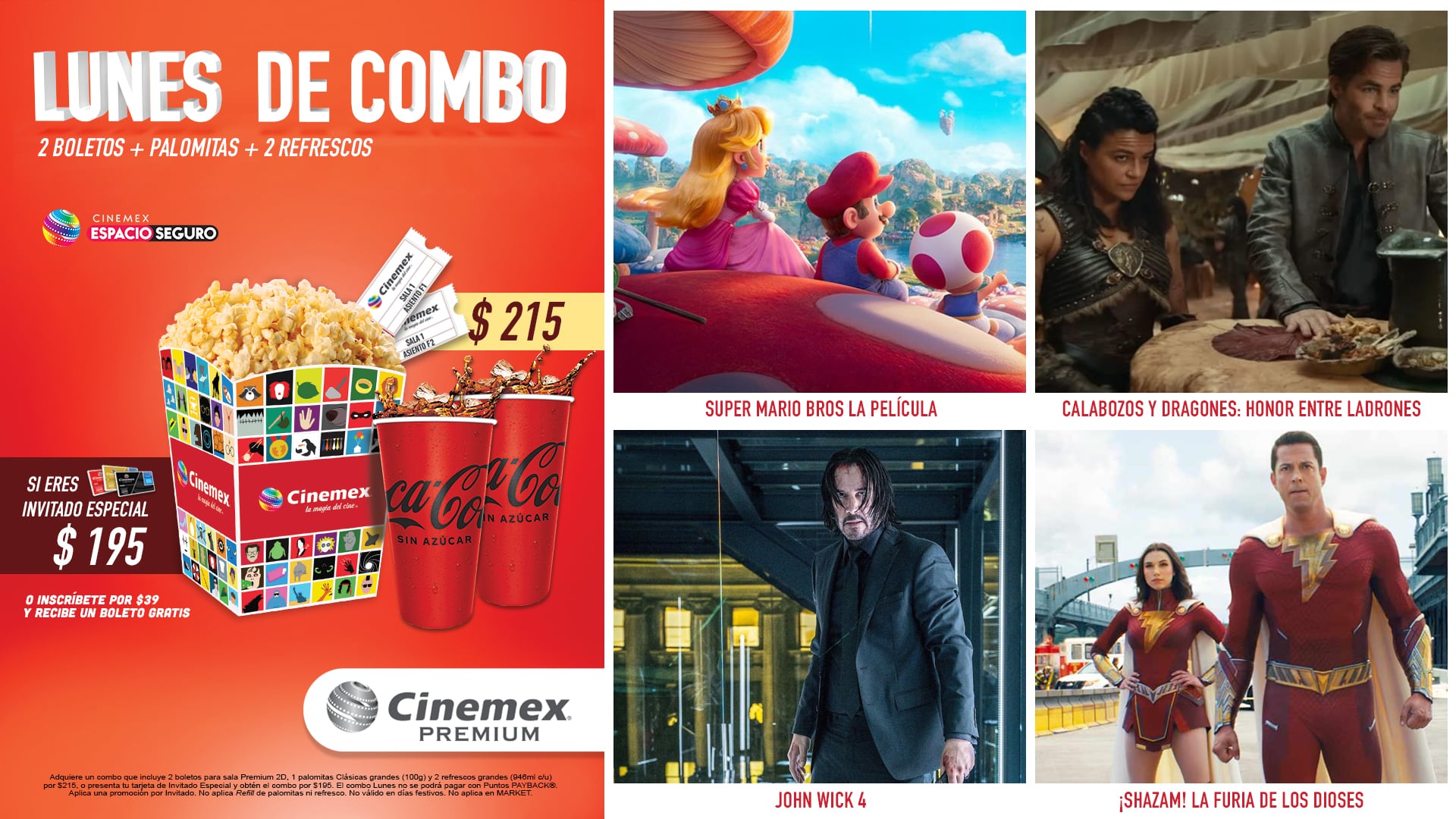 Lunes de Combo en Cinemex