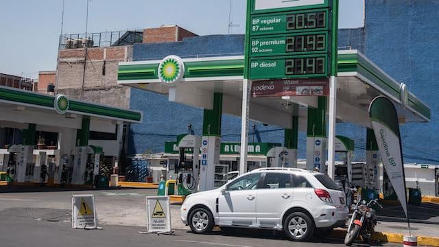 Estación de servicio en la capital del país.